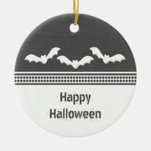 Ornement d'Halloween Batty, gris foncé