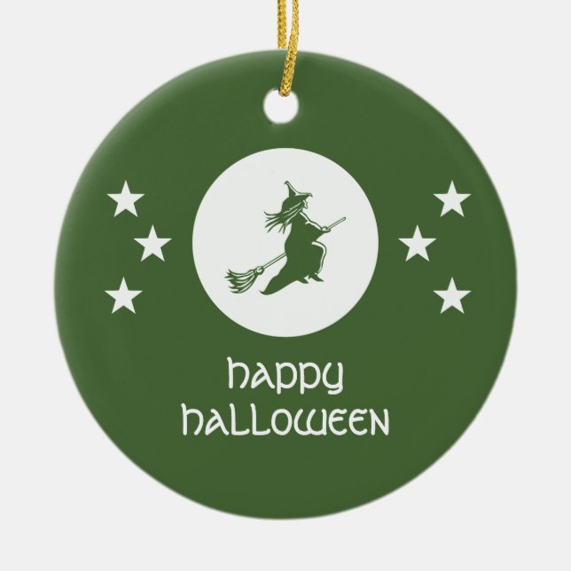 Ornement d'Halloween, vert (Devant)