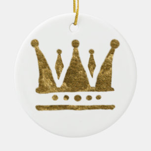 Ornement d'or de couronne de la Reine