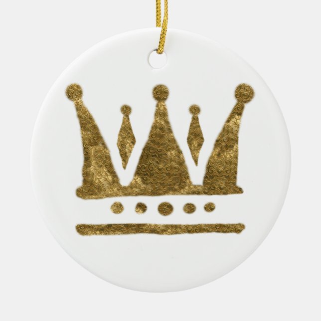 Ornement d'or de couronne de la Reine (Devant)