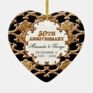 Ornement d'or de français pour le 50e anniversaire