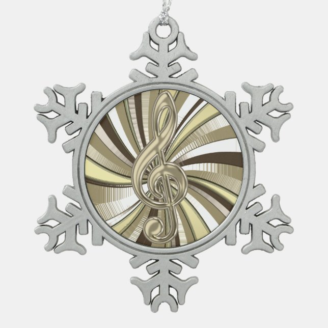 Ornement d'or de tourbillonnement de flocon de (Devant)