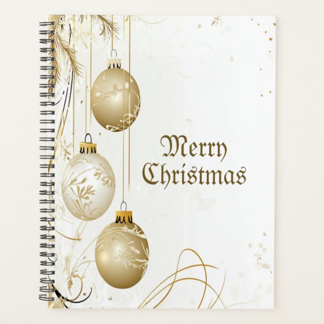 Ornement d'or Noël Fête de Noël Élégant (Devant)