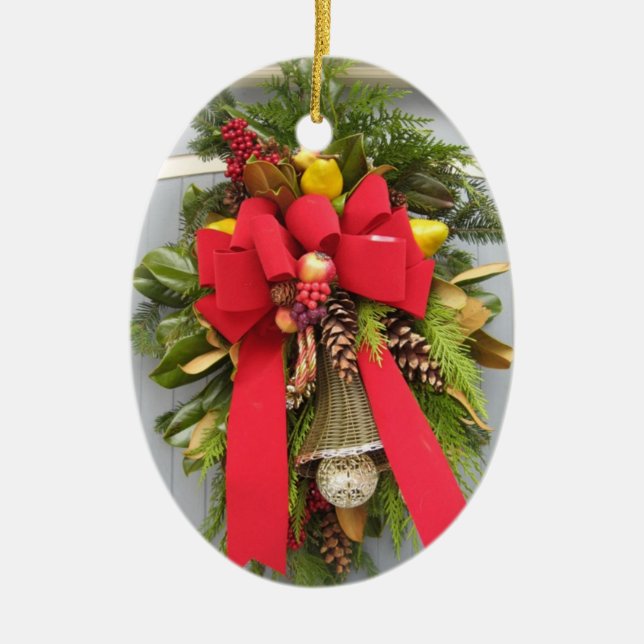 Ornement d'ovale de porte de Noël (Devant)