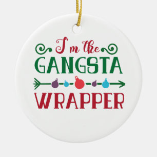 Ornement drôle de Noël   d'emballage de Gangsta
