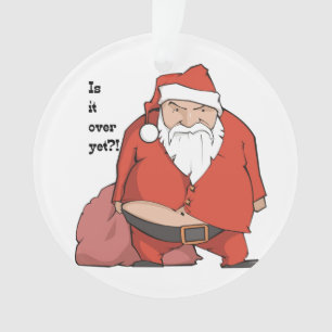 Ornement drôle de Père Noël - Père Noël grinc