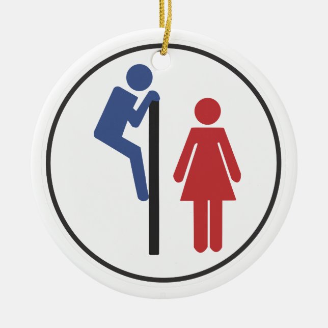 Ornement drôle d'espion de toilette pour l'arbre (Devant)