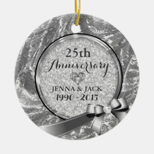 Ornement du 25e anniversaire du Mariage d'argent