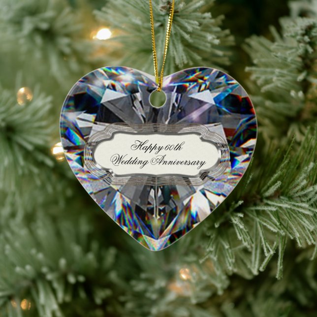 Ornement du 60e anniversaire du Mariage du Diamond (Arbre)