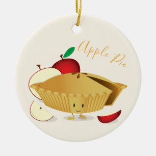 Ornement du caractère   de tarte aux pommes
