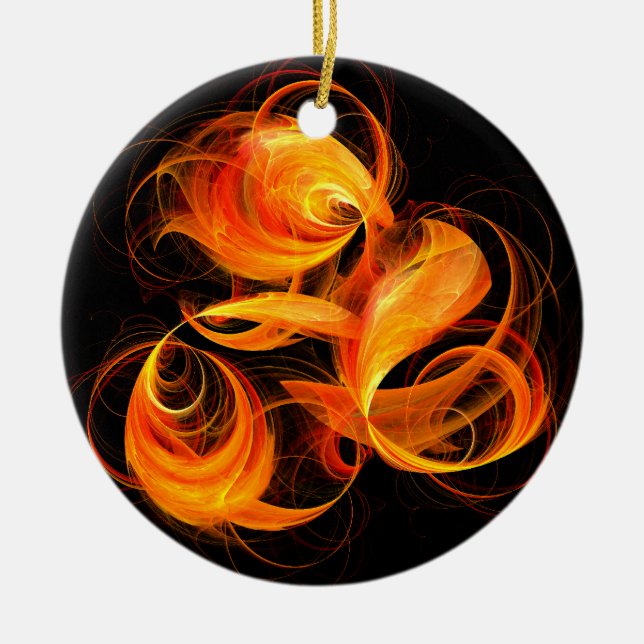 Ornement du cercle d'art Abstrait Fireball (Devant)