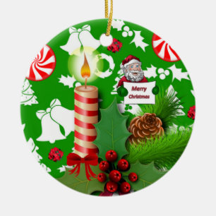 Ornement du Cercle de Noël, bougie de Noël