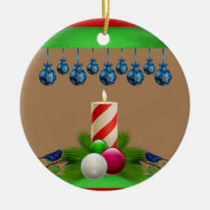 Ornement du Cercle de Noël, bougie de Noël