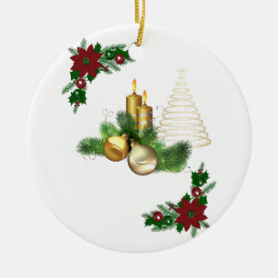 Ornement du Cercle de Noël, bougie de Noël