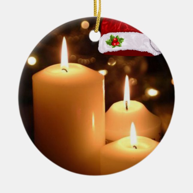 Ornement du Cercle de Noël, bougie de Noël (Devant)