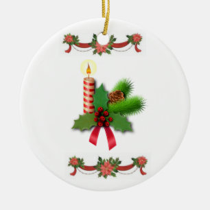 Ornement du Cercle de Noël, bougie de Noël
