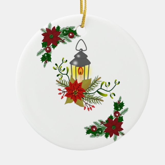 Ornement du Cercle de Noël, bougie de Noël (Devant)