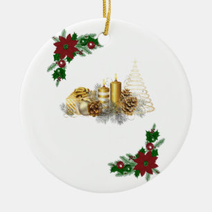 Ornement du Cercle de Noël, bougie de Noël