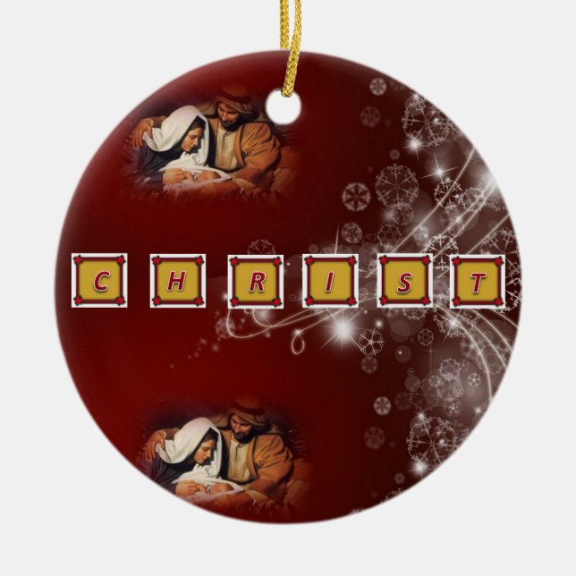 Ornement du Cercle de Noël, Christ (Devant)