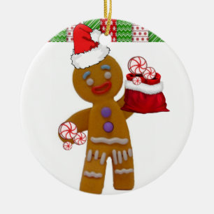 Ornement du cercle de Noël, Gingerbreadman