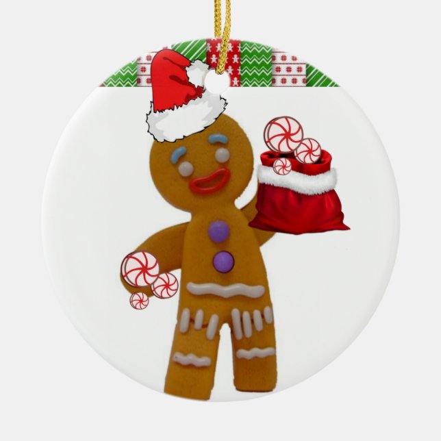 Ornement du cercle de Noël, Gingerbreadman (Devant)