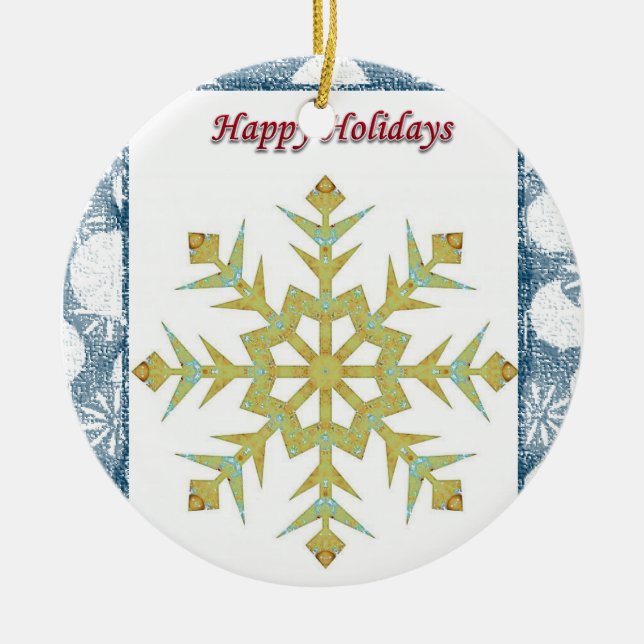 Ornement du Cercle de Noël, Joyeuses fêtes (Devant)