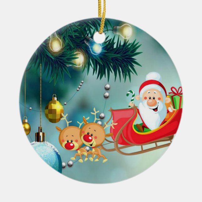 Ornement du Cercle de Noël, Père Noël (Devant)