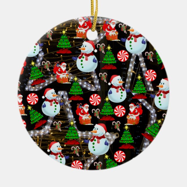 Ornement du Cercle de Noël, Snowman (Devant)