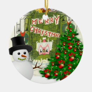 Ornement du Cercle de Noël, Snowman