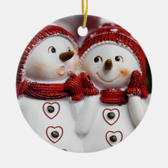 Ornement du Cercle de Noël, Snowman (Devant)