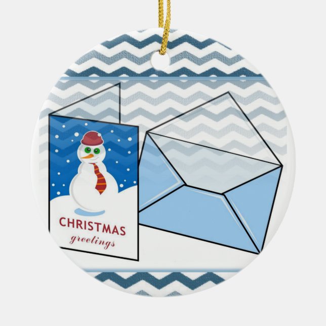 Ornement du Cercle de Noël, Snowman (Devant)