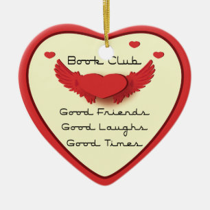 ornement du coeur du club de livres