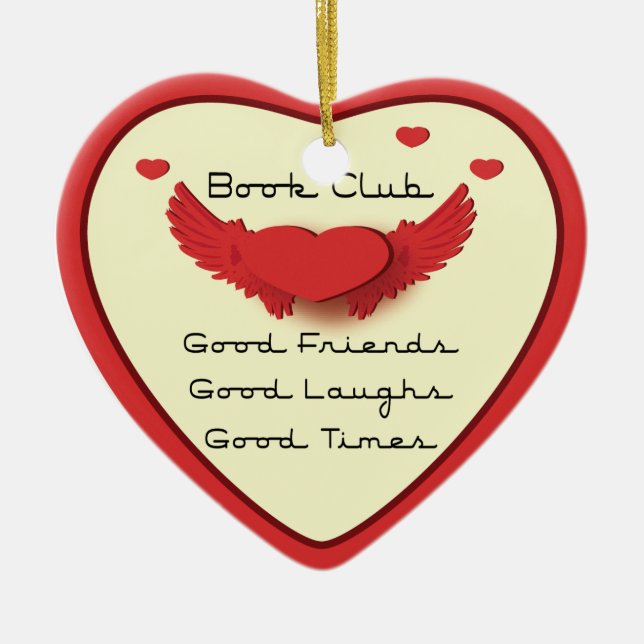ornement du coeur du club de livres (Devant)
