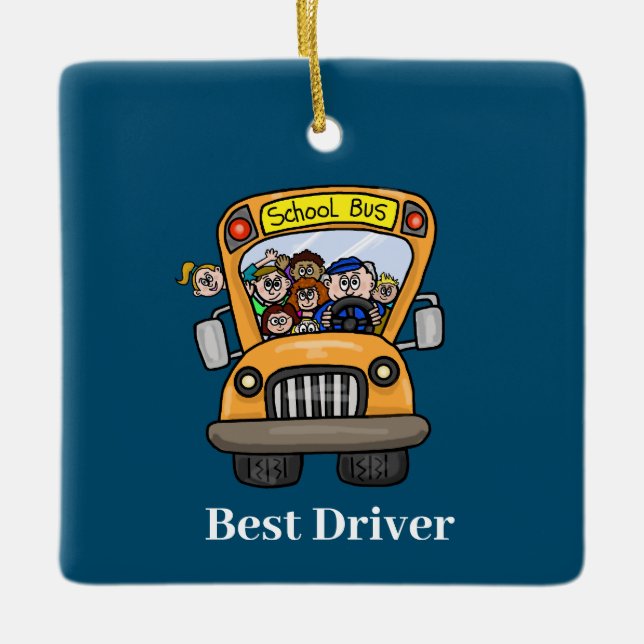 Ornement du conducteur de bus scolaire masculin (Devant)