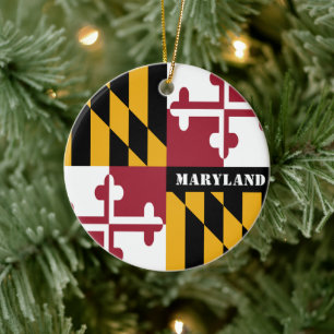 Ornement du drapeau du Maryland, Noël, Maryland