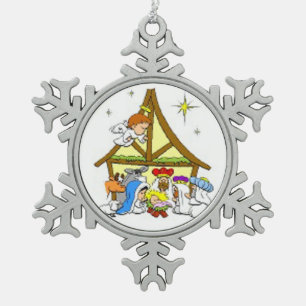 Ornement du flocon de neige de Noël/Jésus