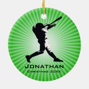 Ornement du joueur de baseball personnalisé