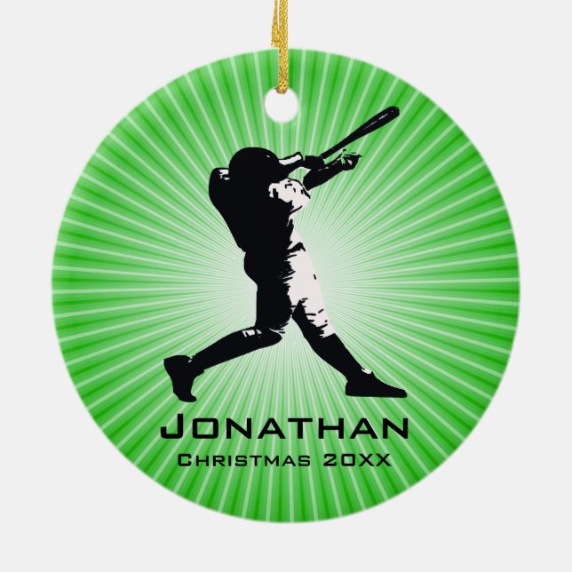 Ornement du joueur de baseball personnalisé (Dos)