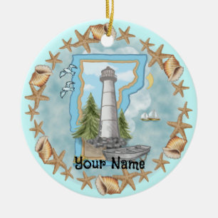 Ornement du phare Vermont Shells
