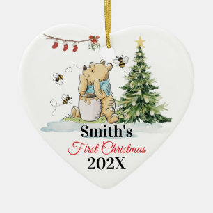 Ornement du premier Noël de bébé   Ours et abeille