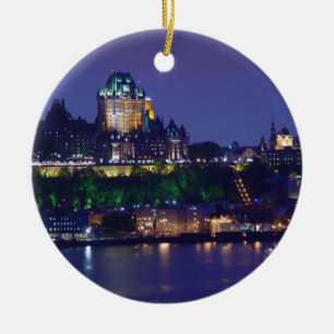 Ornement du Québec de nuit de château de Frontenac