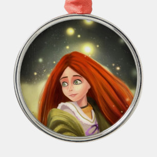 ornement d'une chevelure rouge de fille de bande