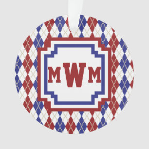 Ornement en acrylique Americana Argyle