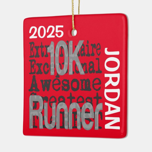 Ornement En Céramique 10K Runner Extraordinaire PERSONNALISÉ (Gauche)