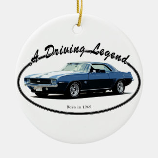 ORNEMENT EN CÉRAMIQUE 1969 BLEU DE CAMARO YENKO