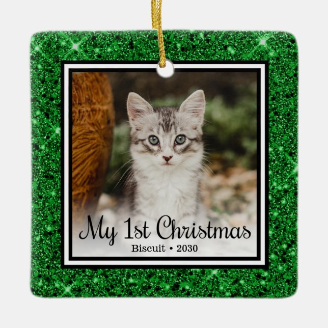 Ornement En Céramique 1er Noël des chatons (Devant)