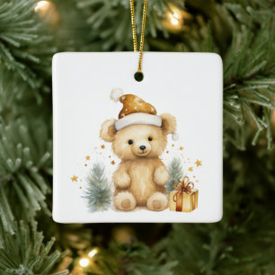 Ornement En Céramique 1er Noël Whimsical mignon ours en peluche Customis