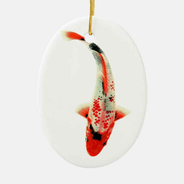 Ornement En Céramique 2010 rouge Koi (Devant)