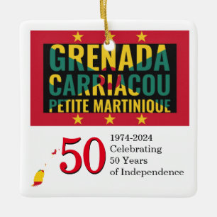 Ornement En Céramique 2024 GRENADA - 50e anniversaire de l'indépendance