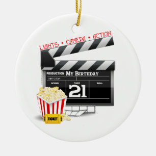 Ornement En Céramique 21e anniversaire de la fête du cinéma